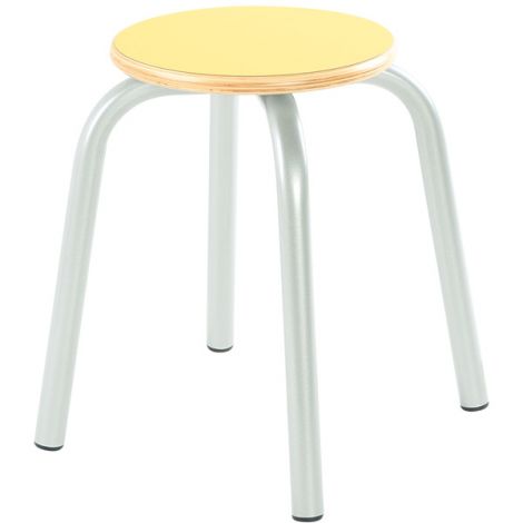 Taburet stivuibil Flexi marimea 5, galben, picioare metalice - poza 1