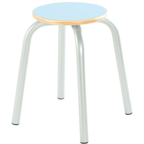 Taburet stivuibil Flexi marimea 6, albastru, picioare metalice - poza 1
