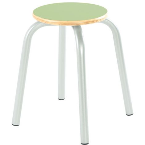 Taburet stivuibil Flexi marimea 6, verde, picioare metalice - poza 1