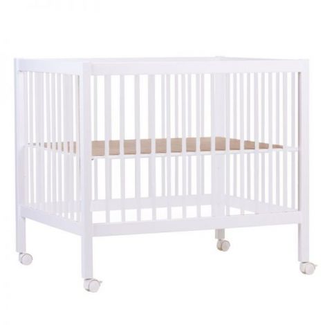 Tarc Childhome 97 cu roti 75x95 cm MDF Alb - poza 1