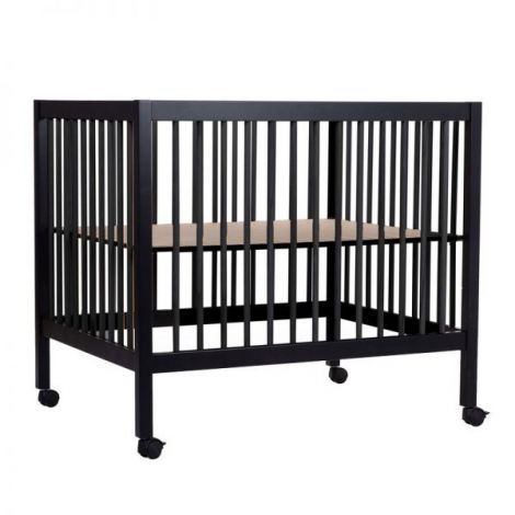 Tarc Childhome 97 cu roti 75x95 cm MDF Negru - poza 1