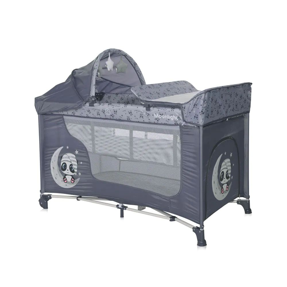 Tarc cu 2 niveluri Lorelli Moonlight Plus Cool Grey Pandas - poza 1