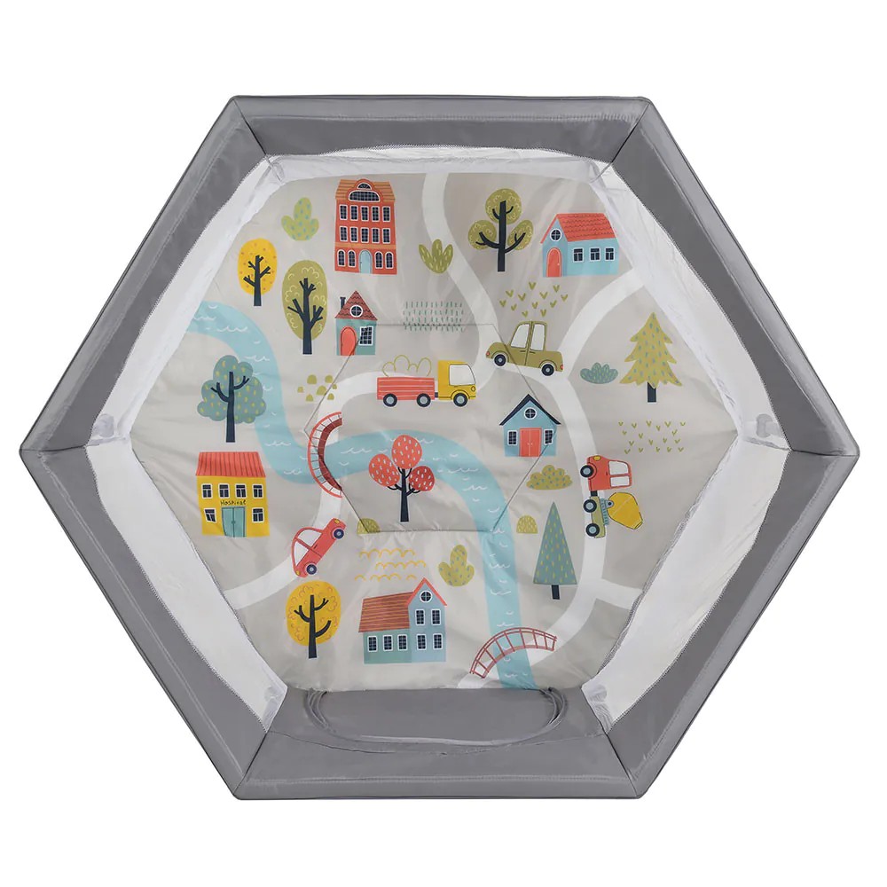 Tarc de joaca Cangaroo Playbox 139 x 118 x 74.5 cm Gri - poza 3