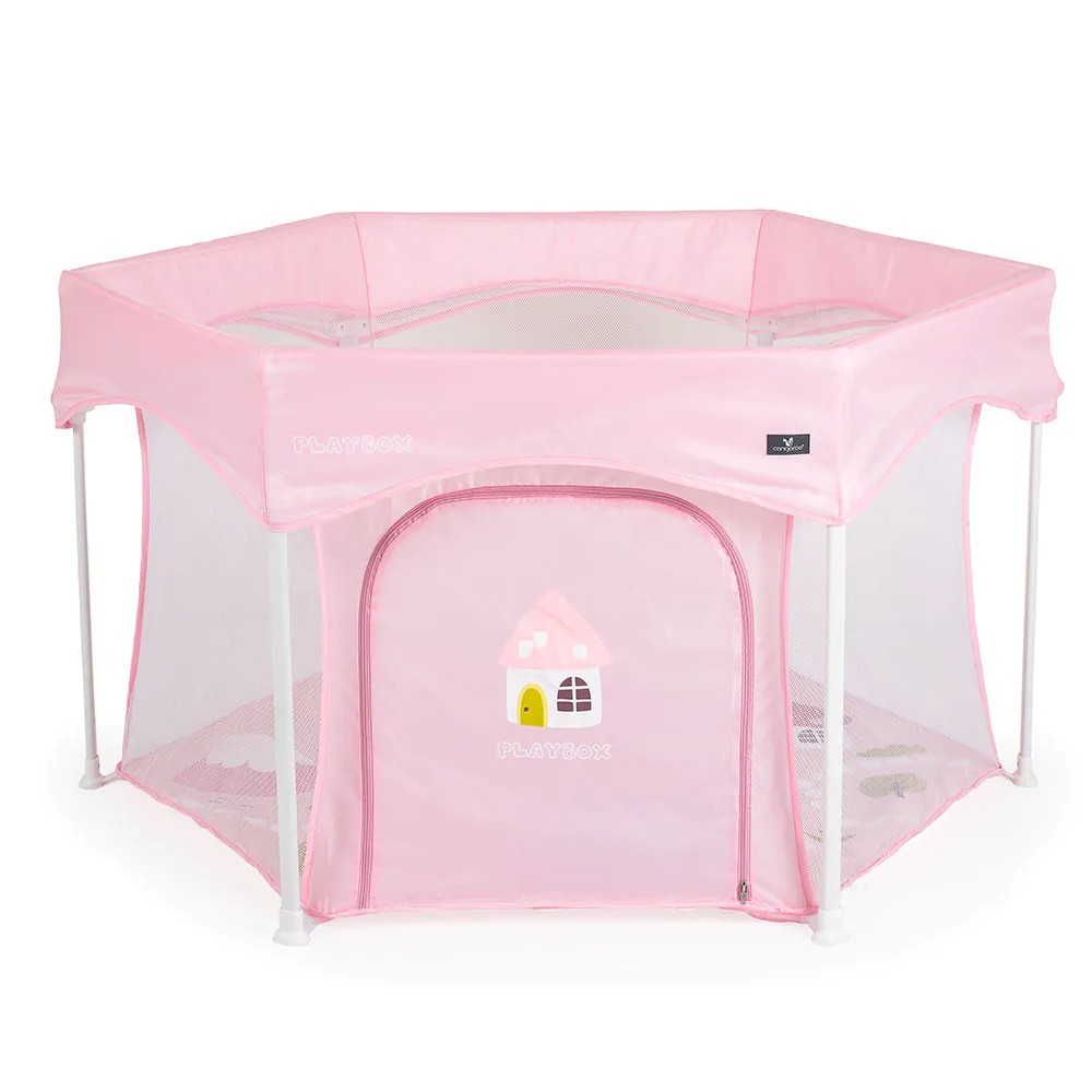 Tarc de joaca Cangaroo Playbox 139 x 118 x 74.5 cm Roz - poza 1