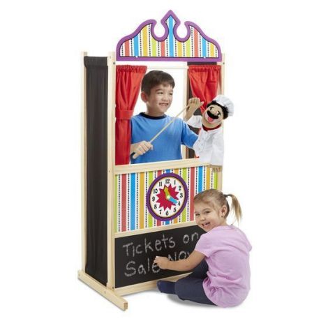 Teatru de papusi din lemn Deluxe Melissa and Doug 2530 - poza 2