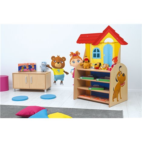 Teatru de papusi - magazin TK, 128 x 65 x 154 cm, gradinita - poza 4