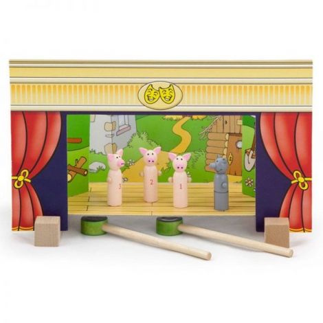 Teatru de papusi magnetic din lemn - poza 2