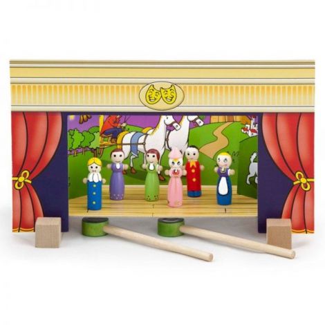 Teatru de papusi magnetic din lemn - poza 4