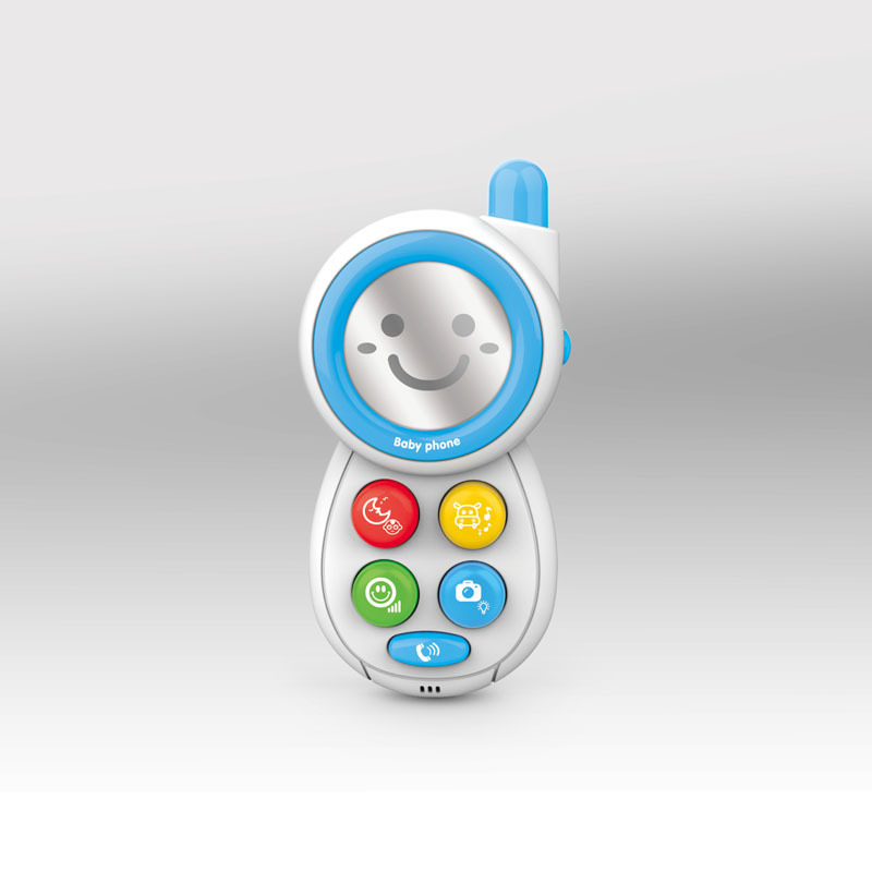 Telefon pentru bebelusi cu lumini si sunete - Albastru