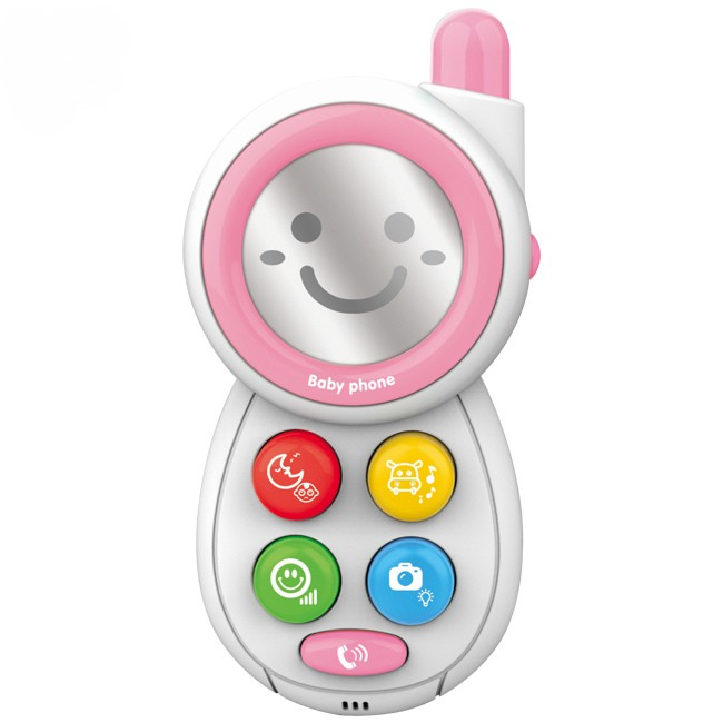 Telefon pentru bebelusi cu lumini si sunete - Roz