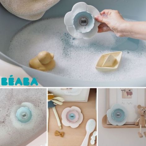 Termometru digital de camera si baie Beaba Lotus Green Blue - poza 5