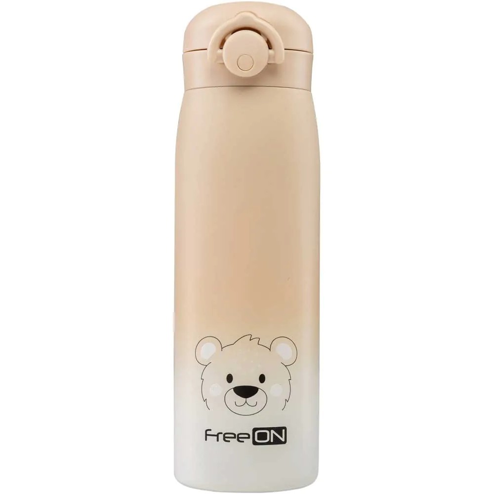 Termos 480 ml Freeon Bej - Inox, Capac Etans, fara BPA - poza 1