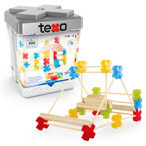 Texo, set de constructie cu 100 piese, Guidecraft - poza 1