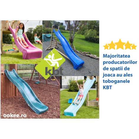 Tobogan 2.90 m Sline HDPE verde inchis KBT - poza 3