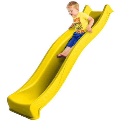 Tobogan pentru copii, 2.2 m, Yulvo, HDPE, galben, KBT - poza 1