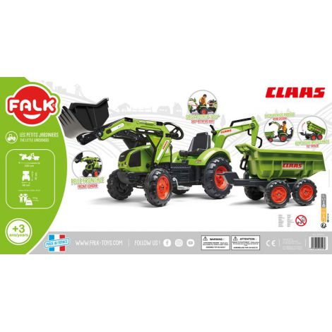 Tractor buldoexcavator pentru copii, Claas, Falk, 2070W - poza 2