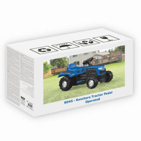 Tractor cu pedale copii, albastru, 3 ani+, Dolu 8045 - poza 3