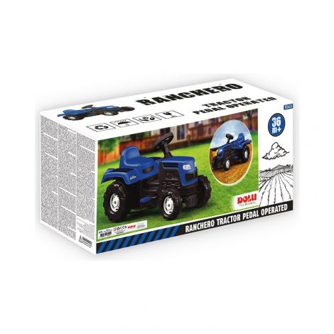 Tractor cu pedale copii, albastru, 3 ani+, Dolu 8045 - poza 4