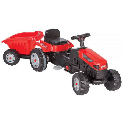 Tractor cu pedale si remorca Pilsan Active with Trailer 07-316 red - poza 2