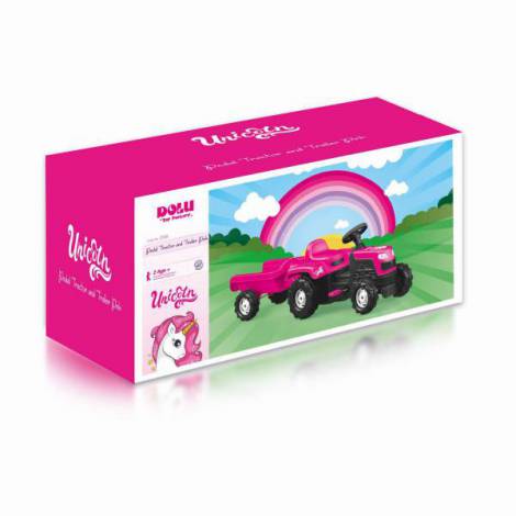 Tractor cu pedale si remorca - unicorn - poza 2
