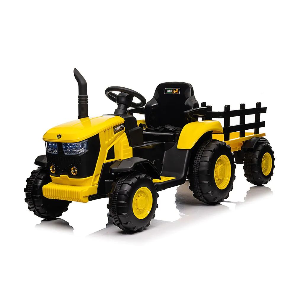 Tractor cu remorca si acumulatori galben 12V 8390080-2AR - poza 1