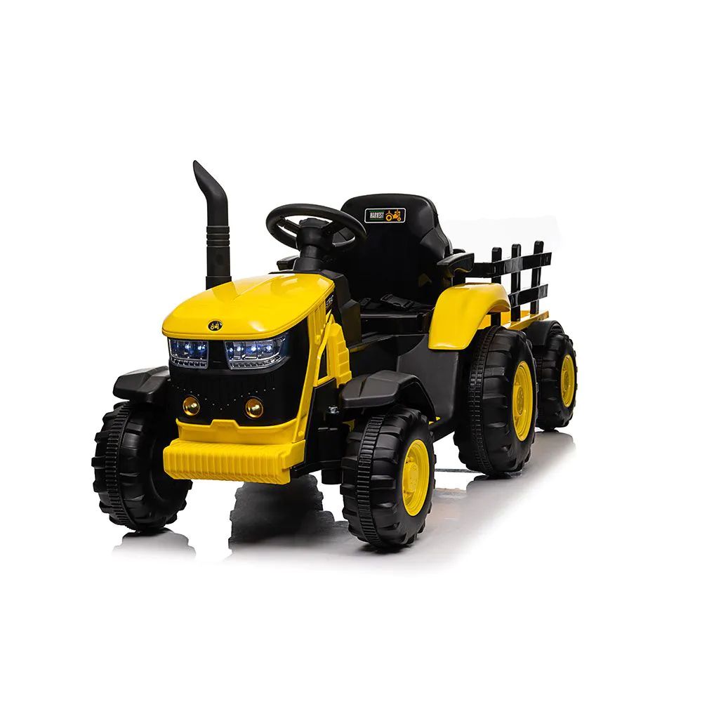 Tractor cu remorca si acumulatori galben 12V 8390080-2AR - poza 2