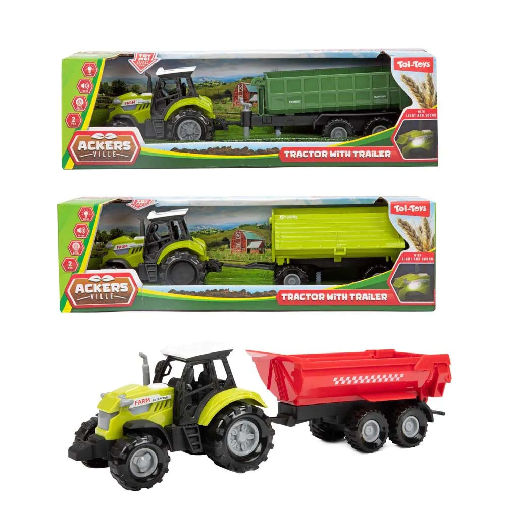 Tractor cu Remorca TToys Ackers Ville cu Lumini si Sunete Diverse Modele - poza 2