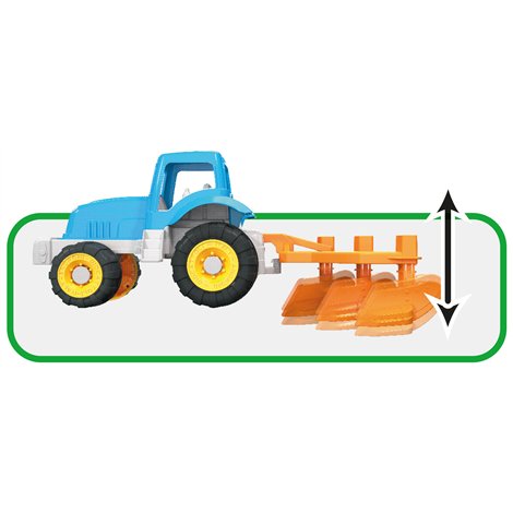 Tractor de jucarie pentru arat, cu plug triplu - poza 2