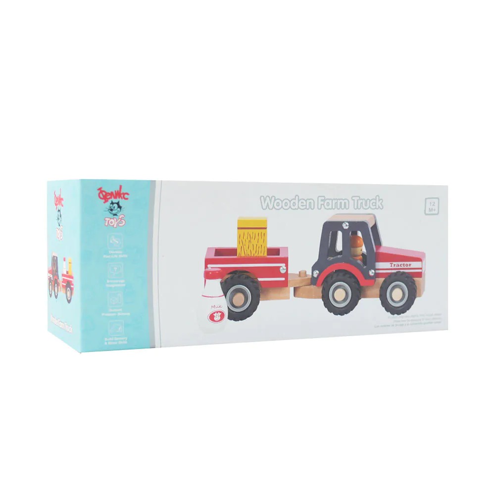 Tractor din lemn cu remorca Felyx Toys - poza 2