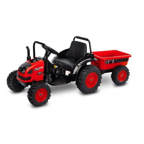 Tractor electric cu remorca si telecomanda Toyz HECTOR 12V Rosu - poza 1