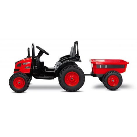 Tractor electric cu remorca si telecomanda Toyz HECTOR 12V Rosu - poza 3