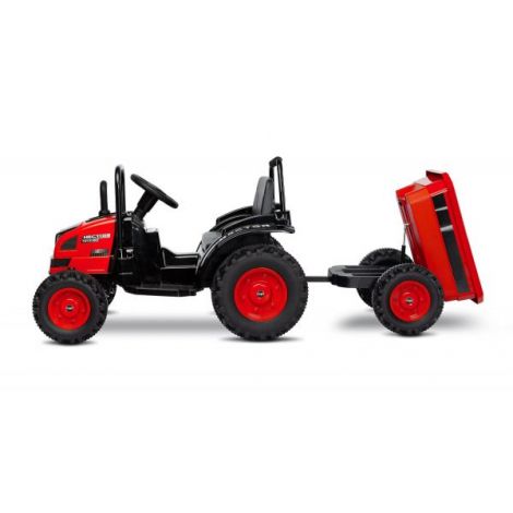 Tractor electric cu remorca si telecomanda Toyz HECTOR 12V Rosu - poza 4