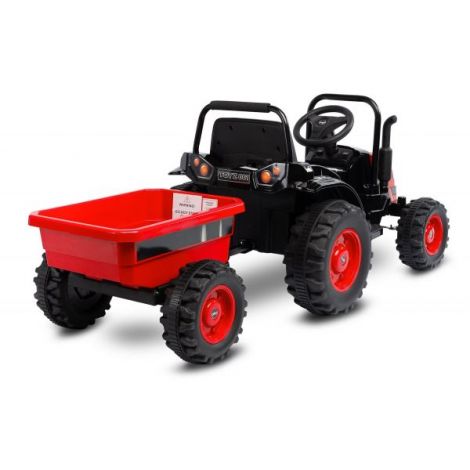 Tractor electric cu remorca si telecomanda Toyz HECTOR 12V Rosu - poza 5