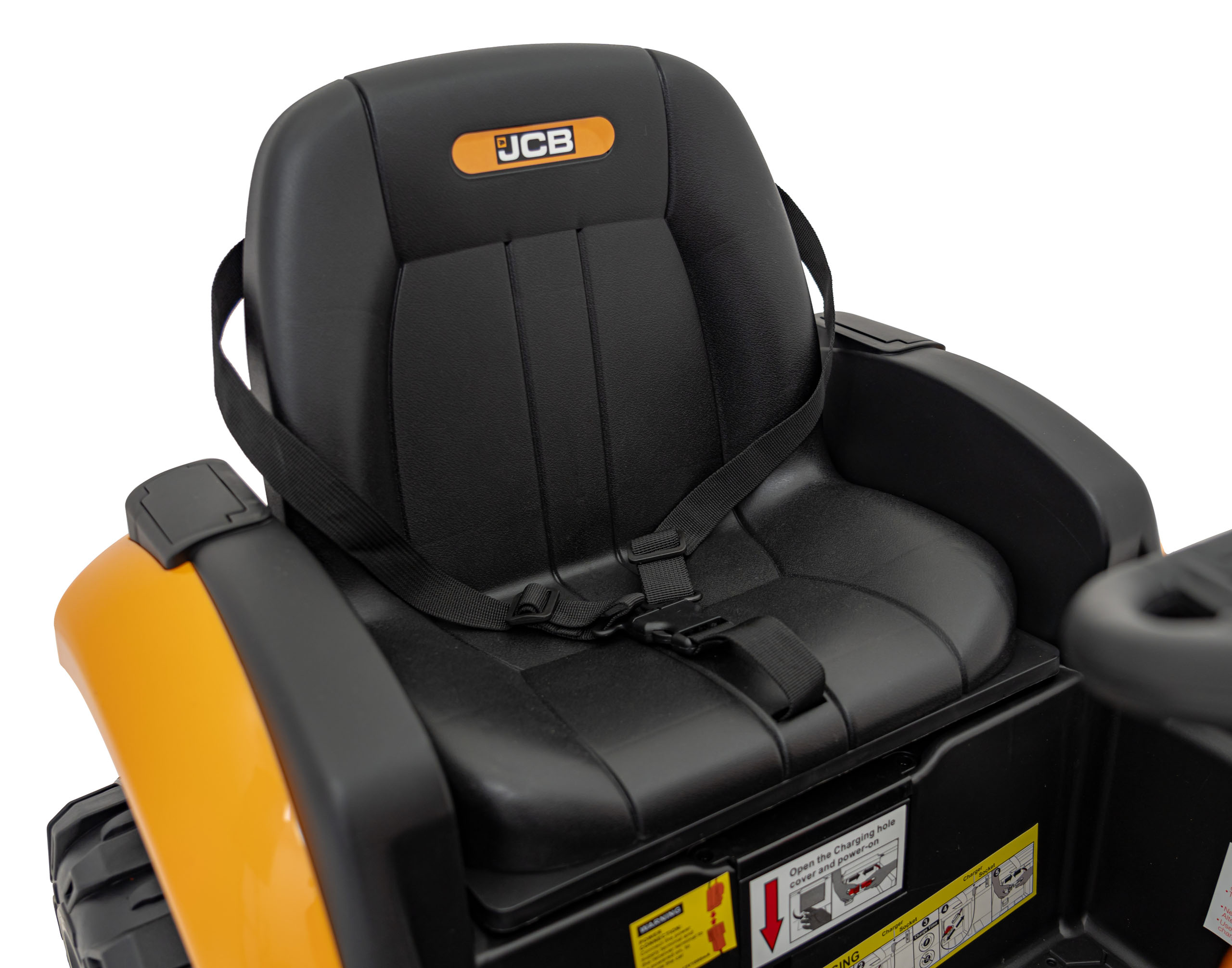 Tractor electric pentru copii cu cupa manuala JCB (0960) Galben - Autokids.ro - poza 3