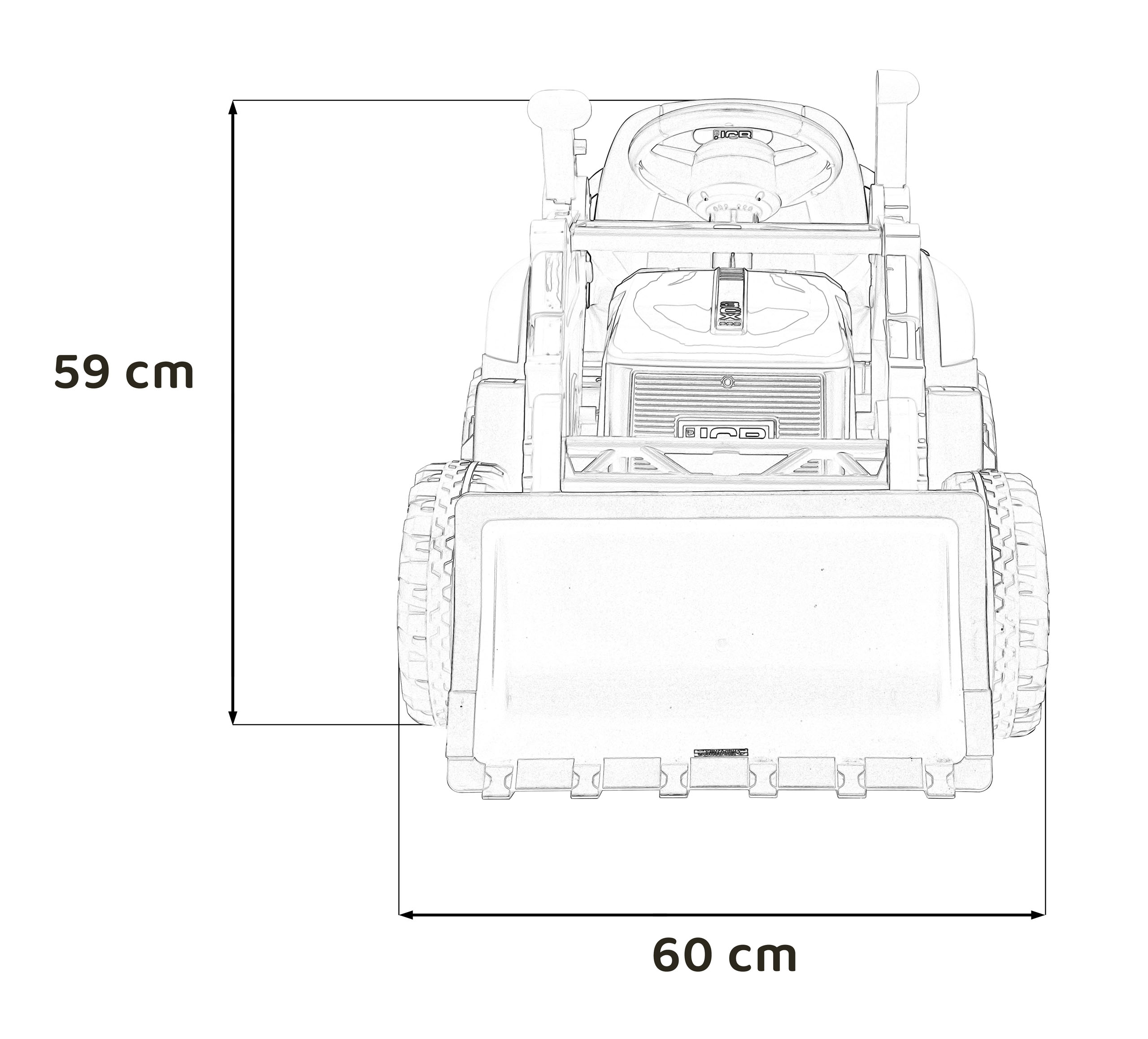 Tractor electric pentru copii cu cupa manuala JCB (0960) Galben - Autokids.ro - poza 5