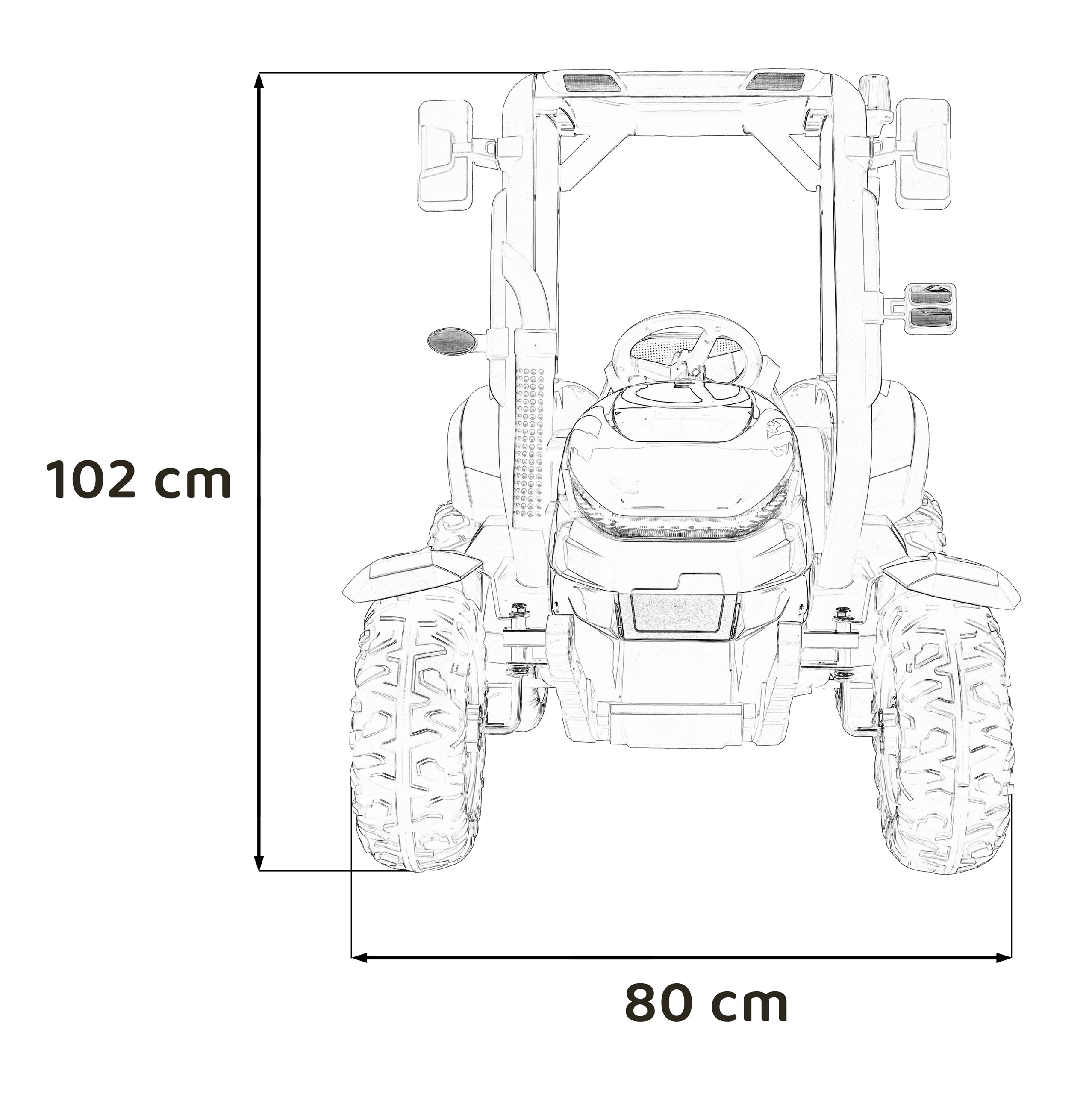 Tractor electric pentru copii cu remorca BLAST Z 24V (206) Albastru - Autokids.ro - poza 4
