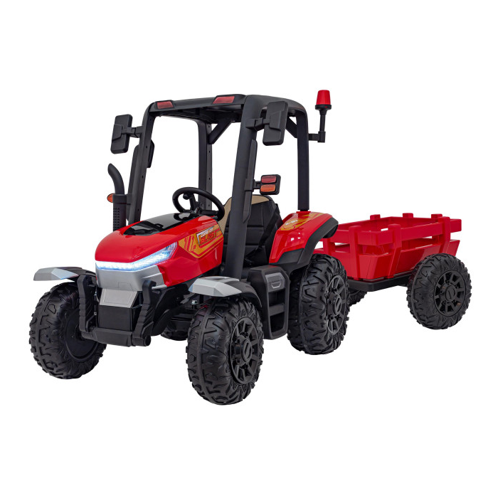 Tractor electric pentru copii cu remorca BLAST Z 24V (206) Rosu - Autokids.ro - poza 1