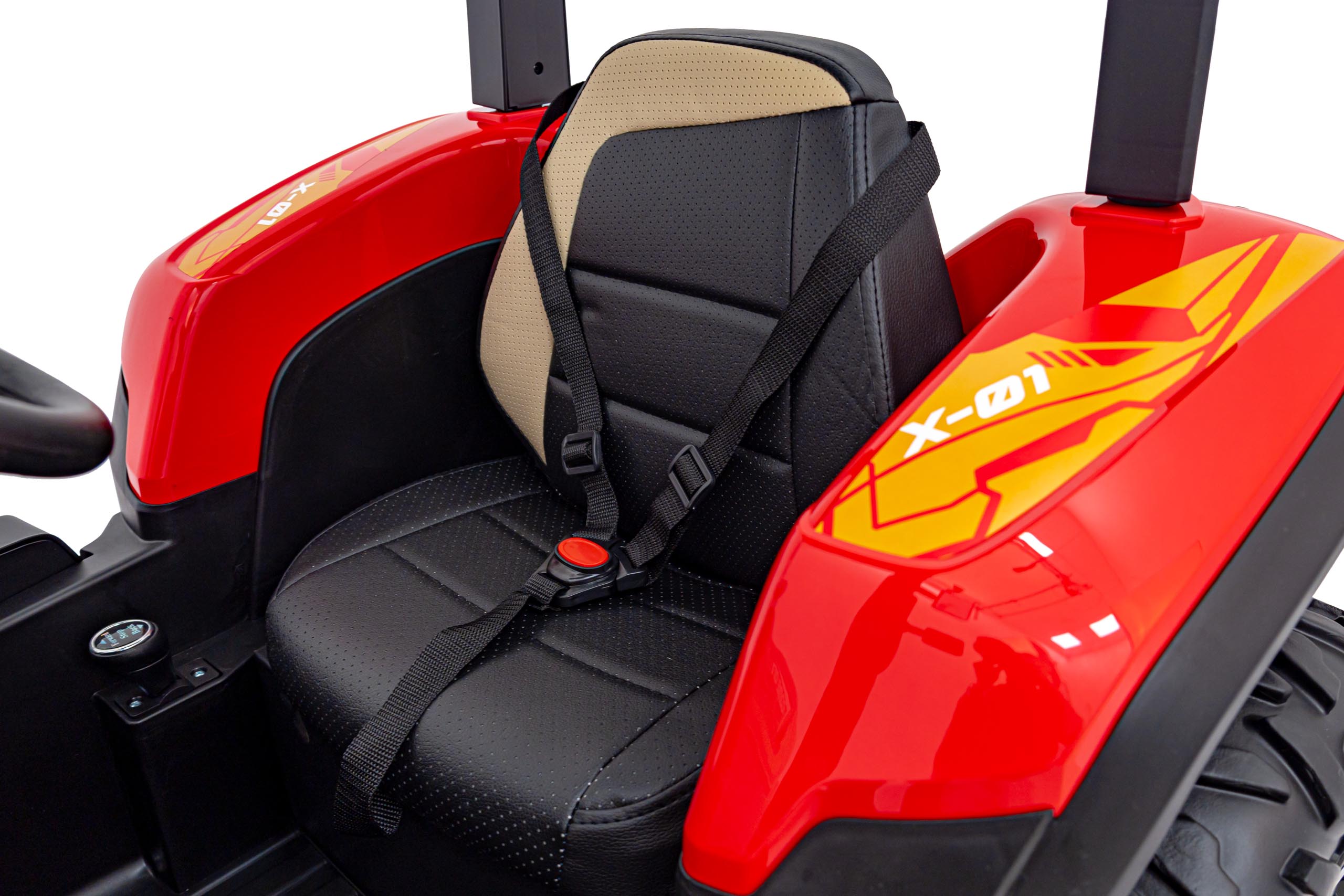 Tractor electric pentru copii cu remorca BLAST Z 24V (206) Rosu - Autokids.ro - poza 4