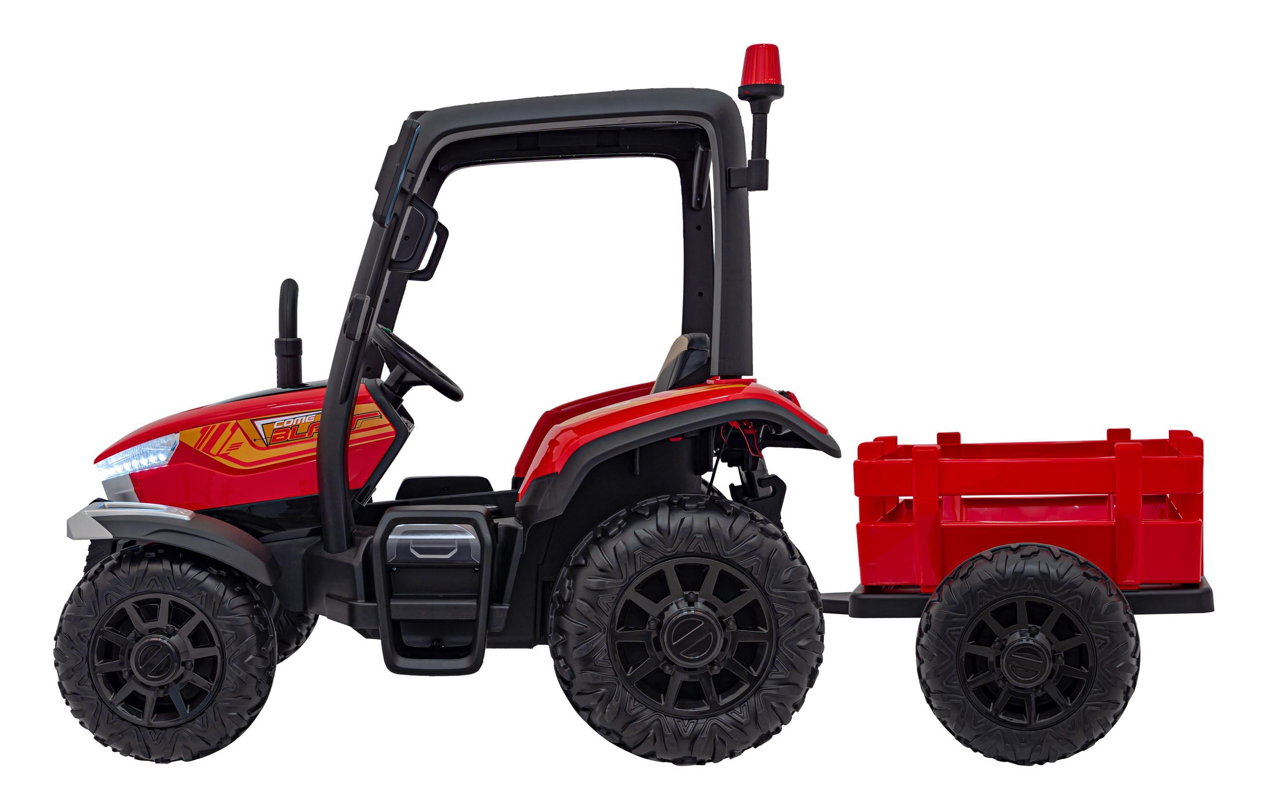 Tractor electric pentru copii cu remorca BLAST Z 24V (206) Rosu - Autokids.ro - poza 5