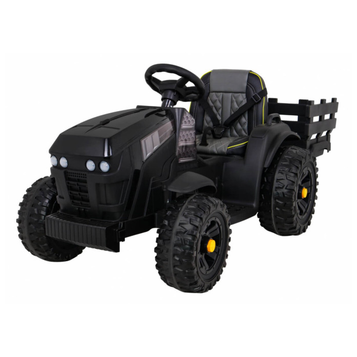 Tractor electric pentru copii cu remorca Titanium, roti EVA (0925) Negru - Autokids.ro - poza 1