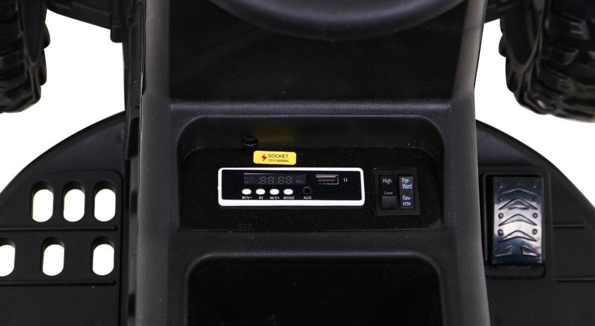 Tractor electric pentru copii cu remorca Titanium, roti EVA (0925) Negru - Autokids.ro - poza 5