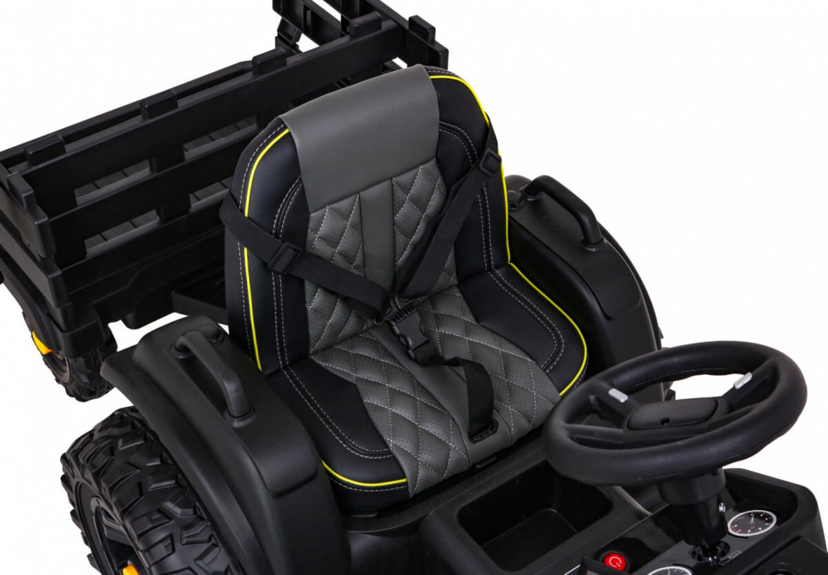 Tractor electric pentru copii cu remorca Titanium, roti EVA (0925) Rosu - Autokids.ro - poza 4