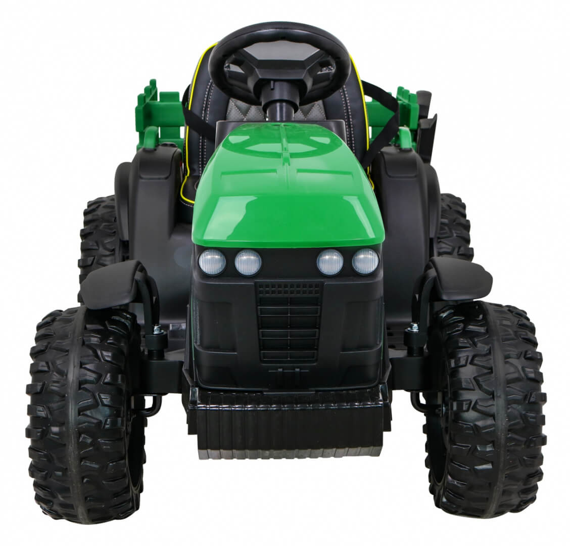 Tractor electric pentru copii cu remorca Titanium, roti EVA (0925) Verde - Autokids.ro - poza 3