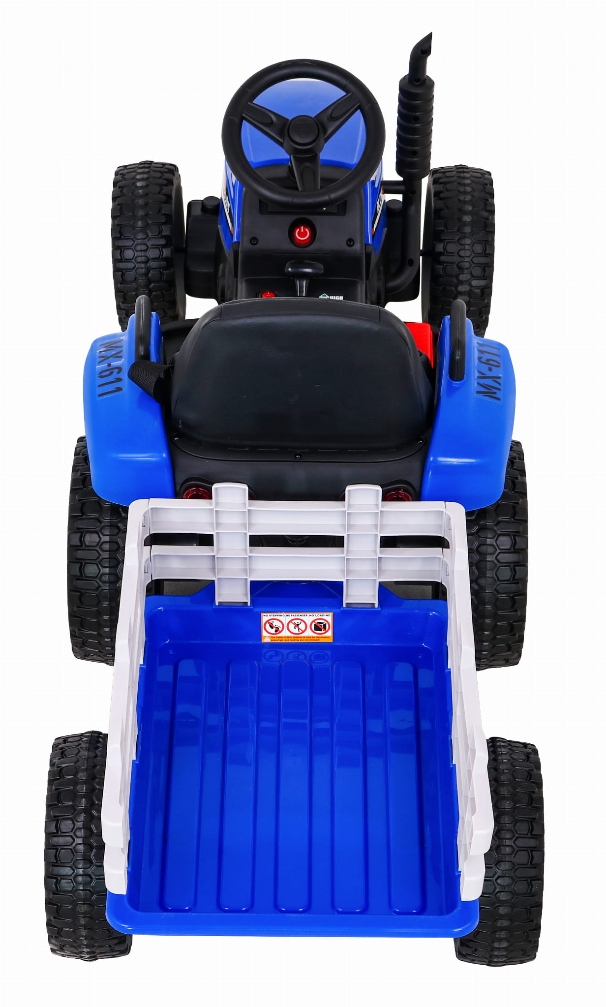 Tractor electric pentru copii cu remorca Workers Truck (MX-611) Albastru - Autokids.ro - poza 5