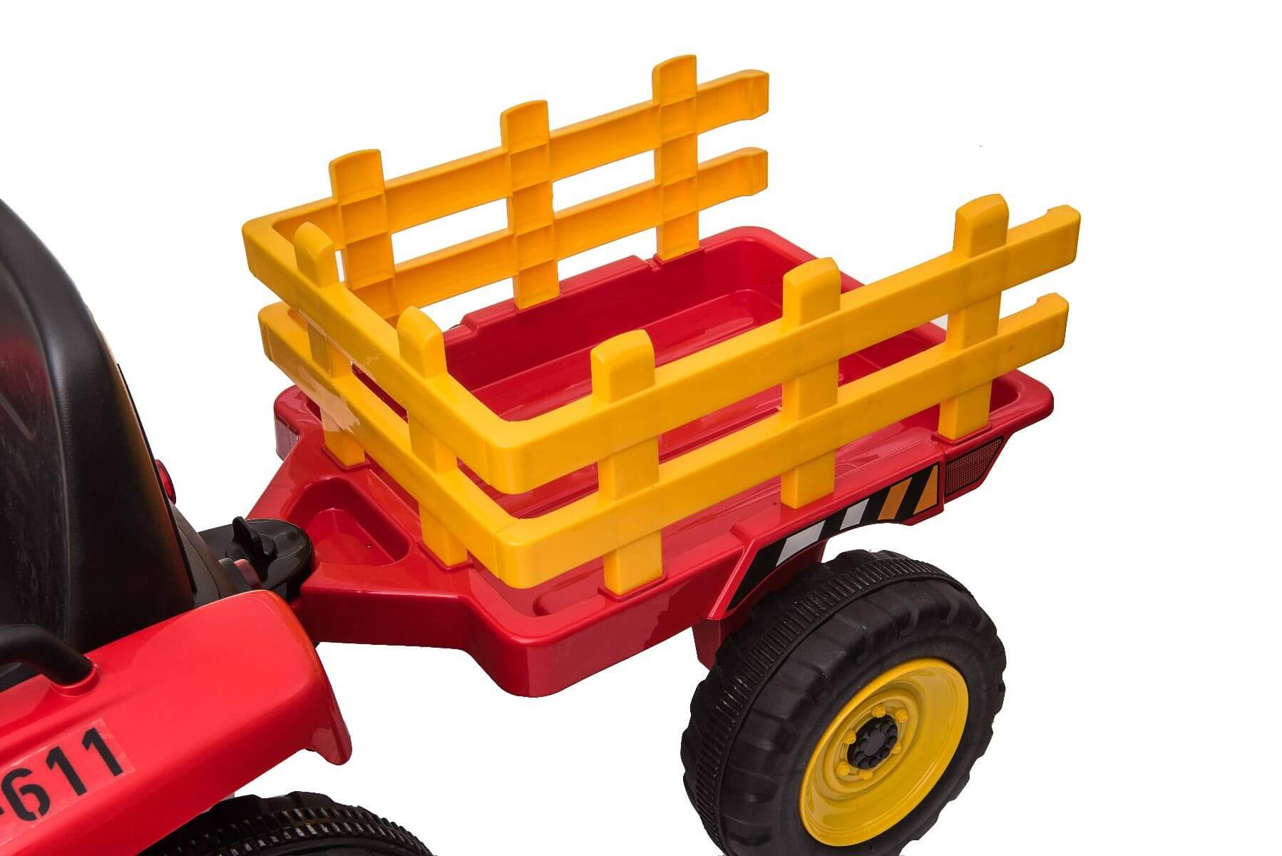 Tractor electric pentru copii cu remorca Workers Truck (MX-611) Rosu - Autokids.ro - poza 2