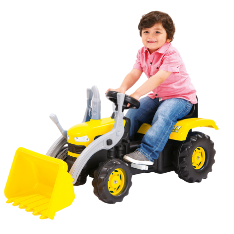 Tractor Excavator cu pedale. 3 ani+, galben, Dolu 8051 - poza 1