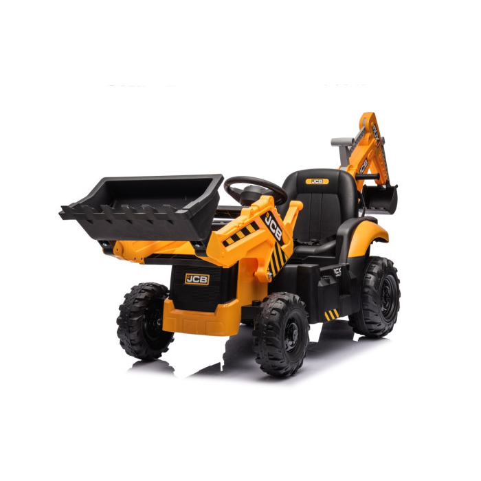 Tractor excavator electric pentru copii JCB 2 in 1 (0960) Galben - Autokids.ro - poza 1