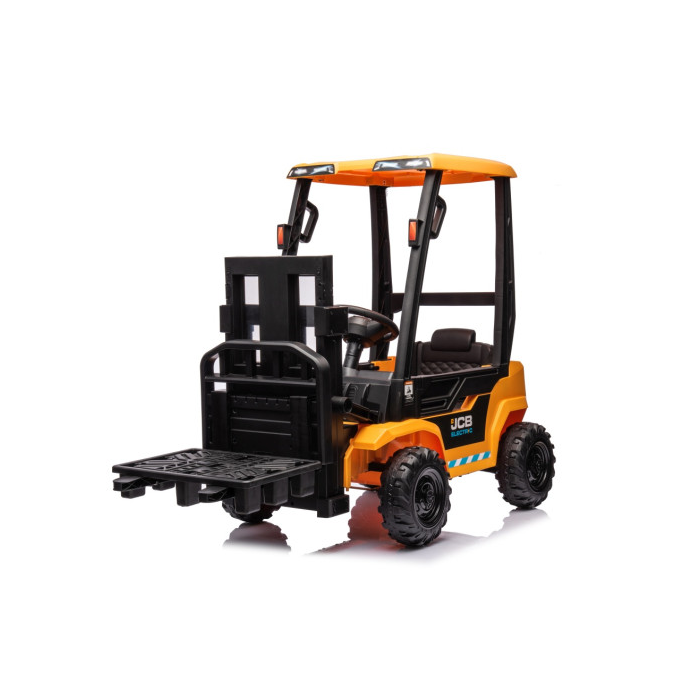 Tractor stivuitor electric pentru copii JCB (0959) Galben - Autokids.ro - poza 1