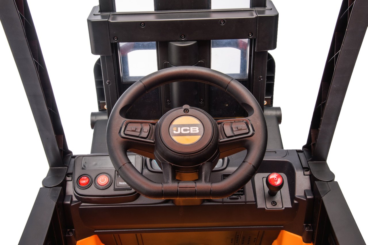 Tractor stivuitor electric pentru copii JCB (0959) Galben - Autokids.ro - poza 3