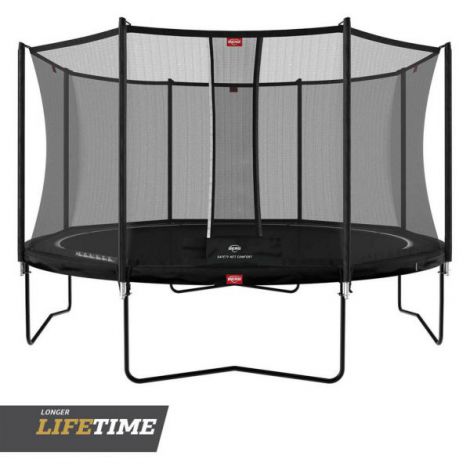 Trambulina Berg Favorit Regular Neagra cu plasa Comfort 430 - poza 2